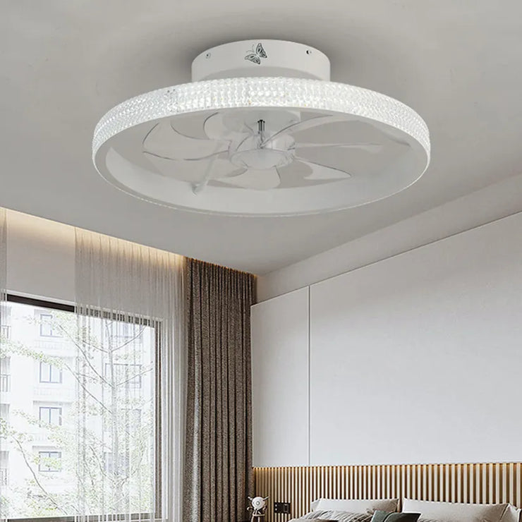 Modern Remote Control Hardware LED Ceiling Fan With Light