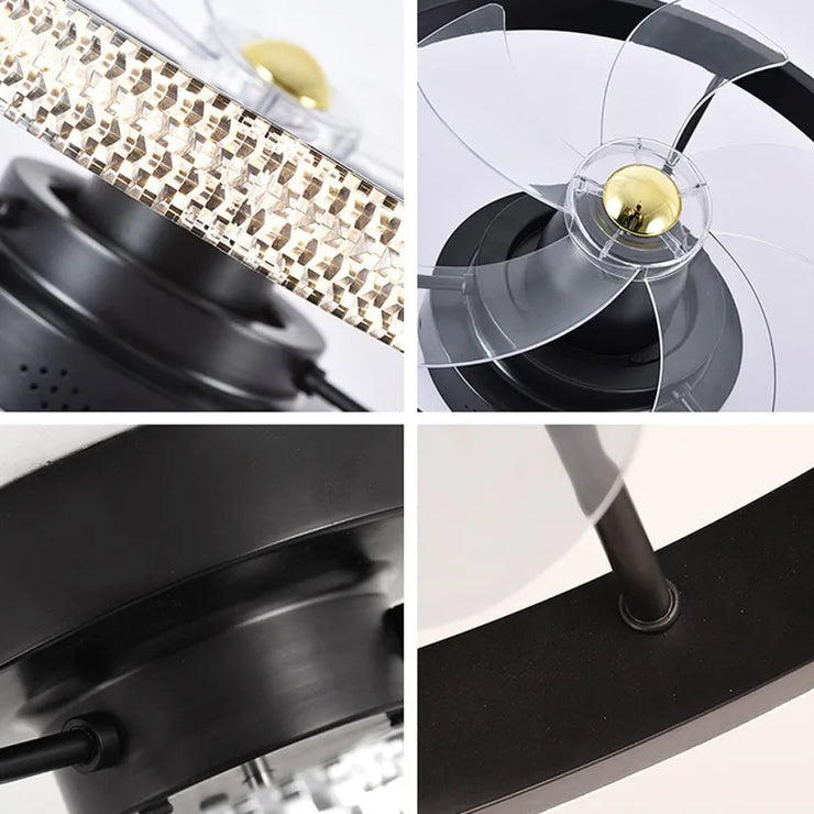 Modern Remote Control Hardware LED Ceiling Fan With Light
