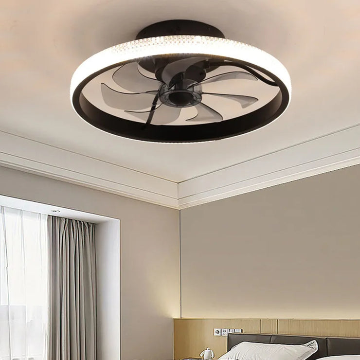 Modern Remote Control Hardware LED Ceiling Fan With Light