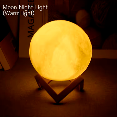 Galaxy Moon LED Night Light | 3D Book Light | Unique Gift for Kids & Home Decor