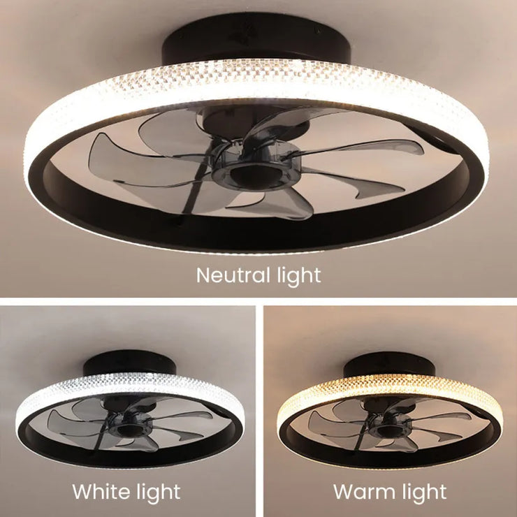 Modern Remote Control Hardware LED Ceiling Fan With Light