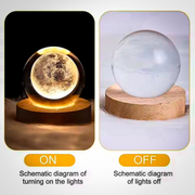3D Crystal Galaxy Lamp | Planetary Projection Night Light