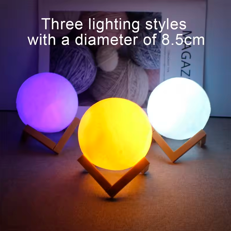 Galaxy Moon LED Night Light | 3D Book Light | Unique Gift for Kids & Home Decor