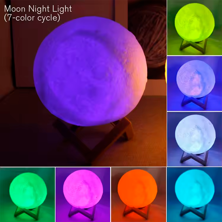 Galaxy Moon LED Night Light | 3D Book Light | Unique Gift for Kids & Home Decor