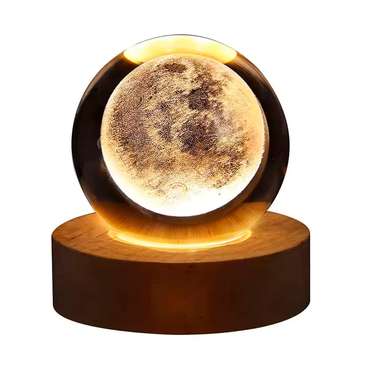3D Crystal Galaxy Lamp | Planetary Projection Night Light