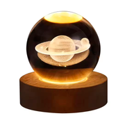 3D Crystal Galaxy Lamp | Planetary Projection Night Light