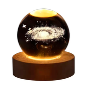 3D Crystal Galaxy Lamp | Planetary Projection Night Light